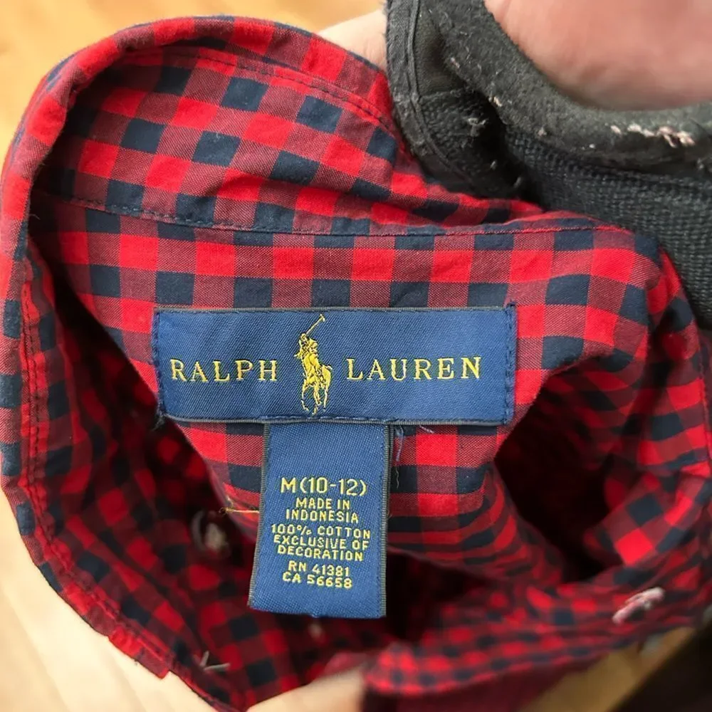 Ralph Lauren Boys Checkered Dress Shrit